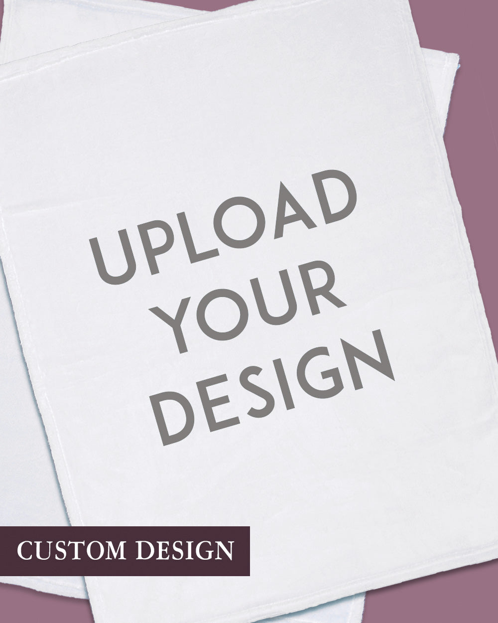 Personalized Custom White Minky Throw Blanket
