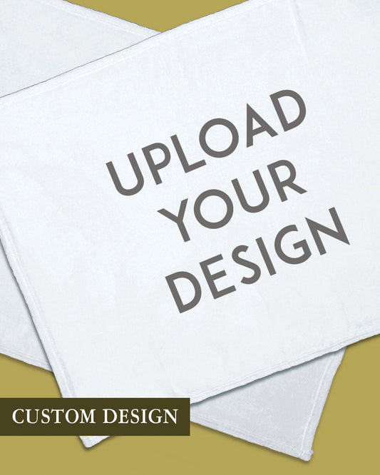 Personalized Custom White Minky Throw Blanket