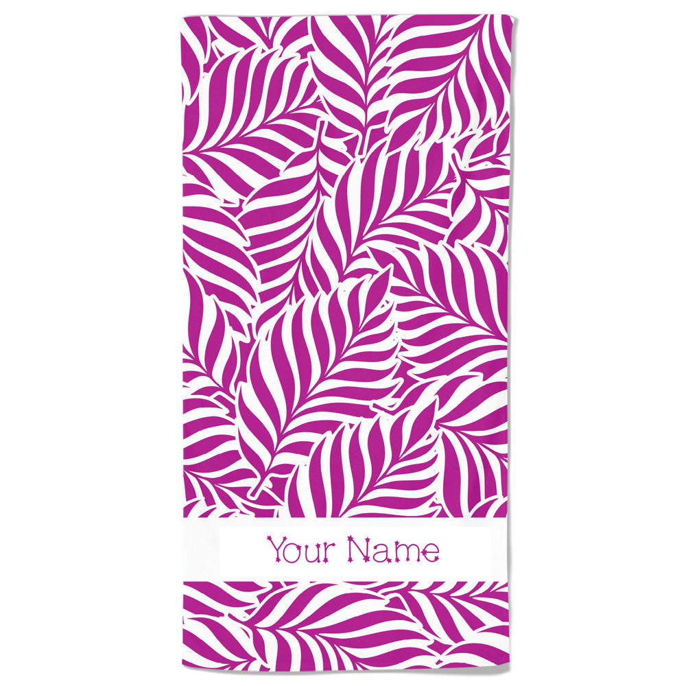 Leaves Custom Beach Towel