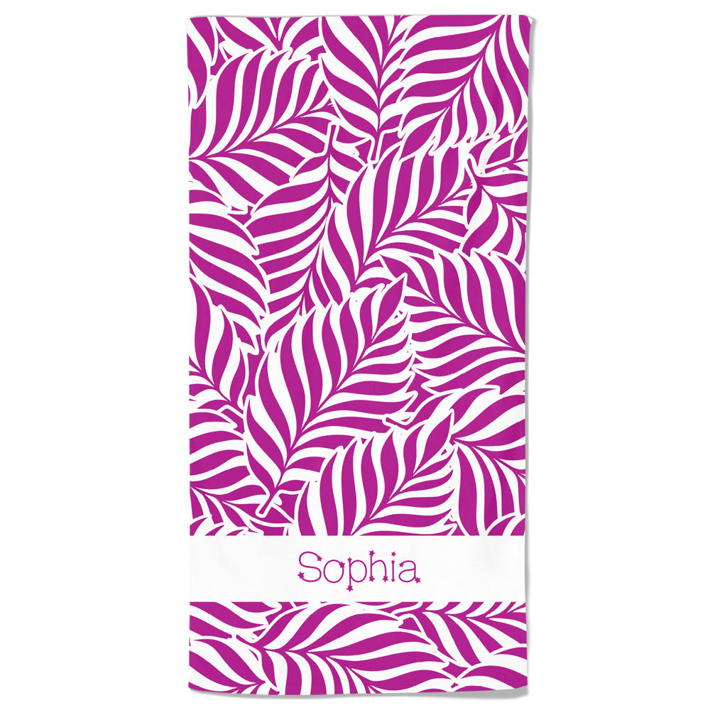 Leaves Custom Beach Towel
