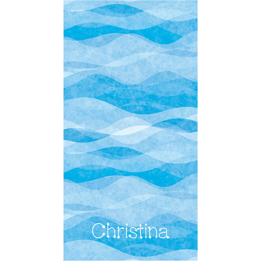 Wave Whisper Custom Beach Towel