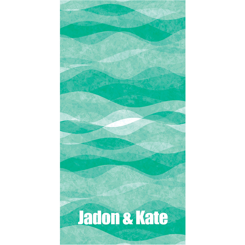 Wave Whisper Custom Beach Towel