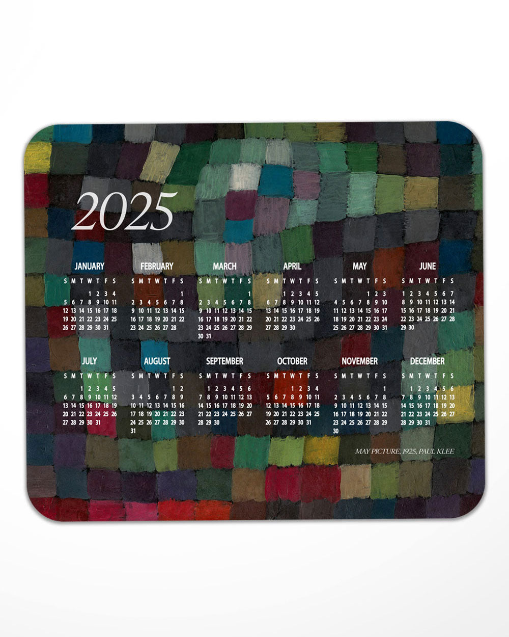 2025 calenda May Picture Mouse Pad with Nonslip Base (SIZE 8"x9")