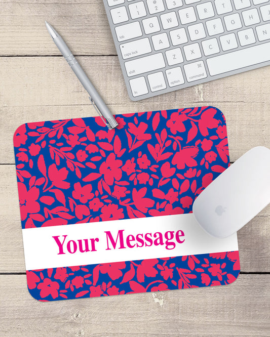 Floral Pattern Mouse Pad with Nonslip Base (SIZE 8"x9")