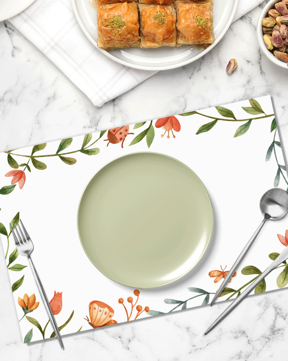Vegetable-17"x11" 50pcs, Disposable Place Baby Showers, Bridal Shower Table Setting Seasonal Party Kitchen Home Decor Dining