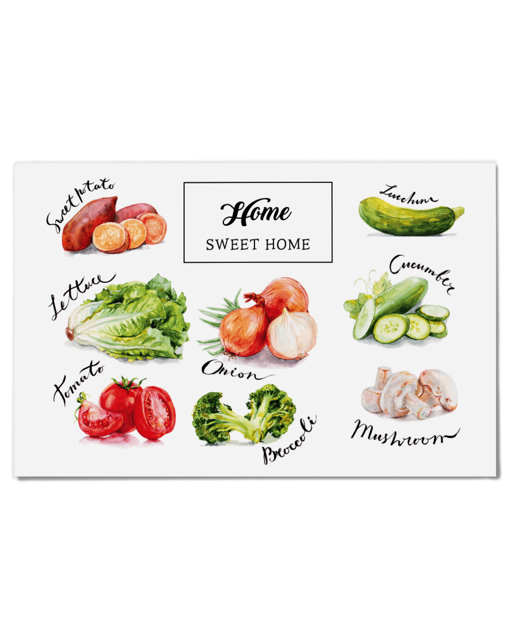 Vegetable-17"x11" 50pcs, Disposable Place Baby Showers, Bridal Shower Table Setting Seasonal Party Kitchen Home Decor Dining