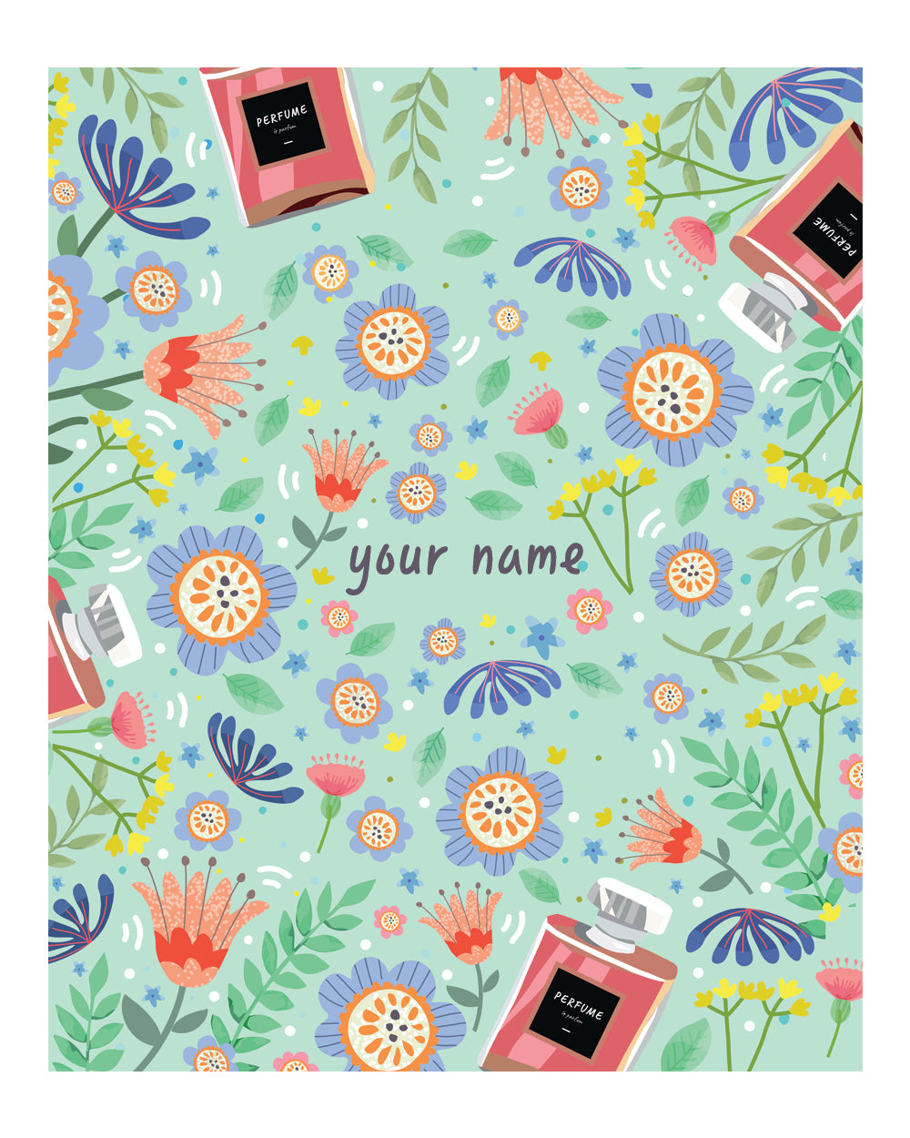 Flower Perfume Sherpa Blanket