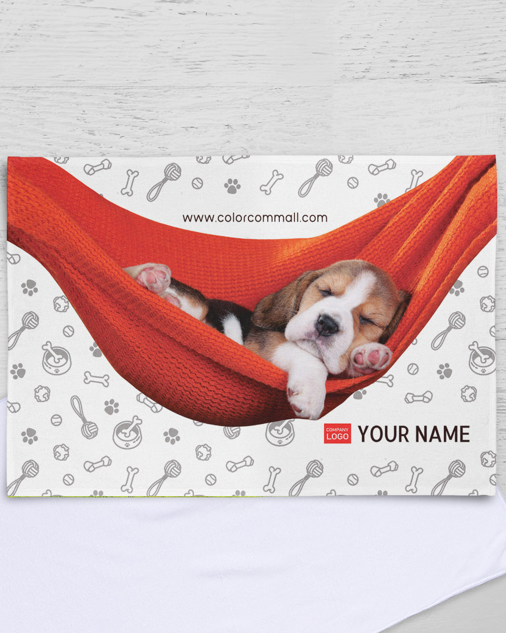 Beagle Puppy Golf Towel (SIZE 25"X16")