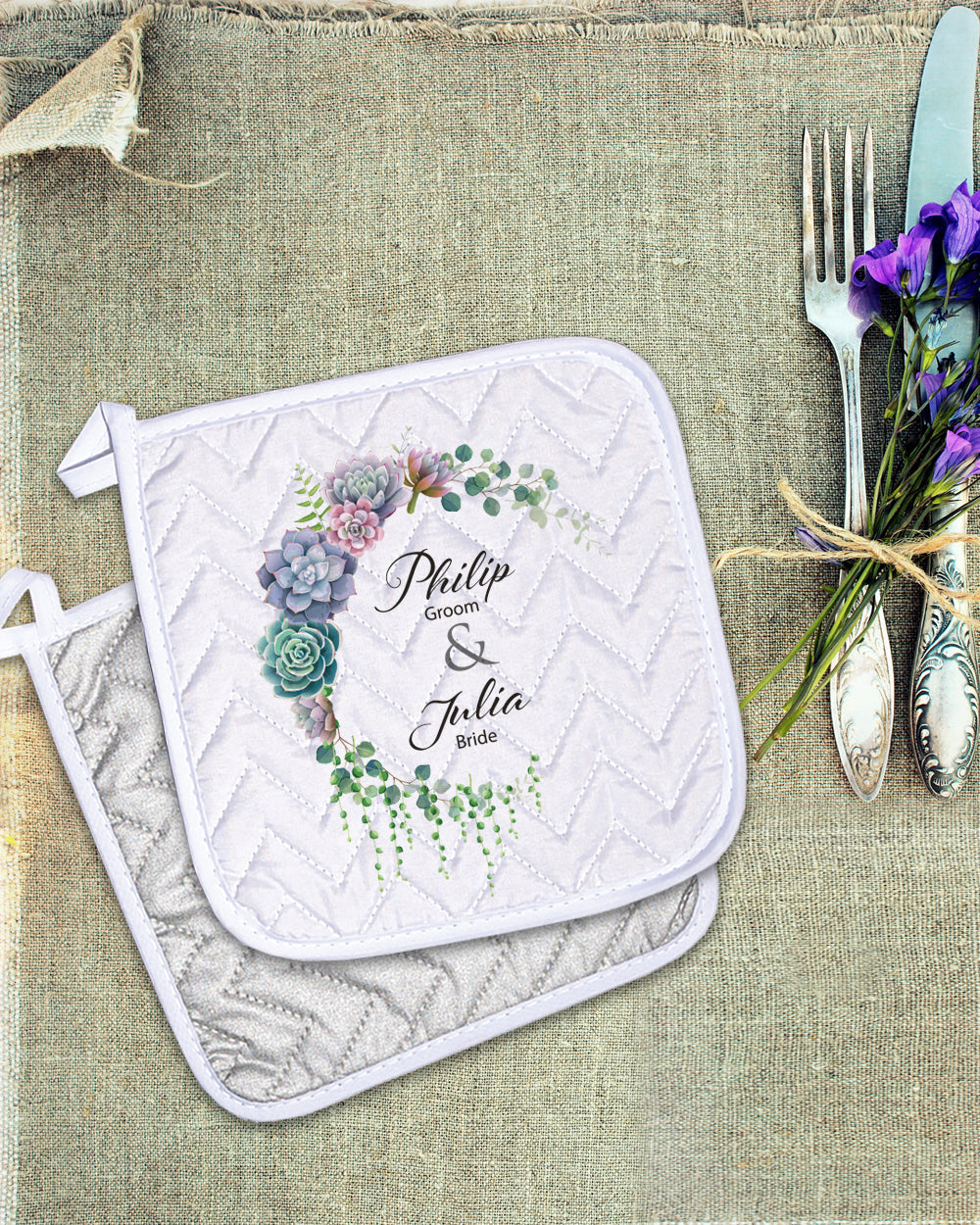 Wedding Pot Holder (SIZE 8"X 8")