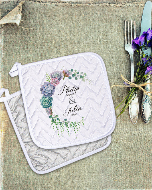 Wedding Pot Holder  (SIZE 8"X 8")