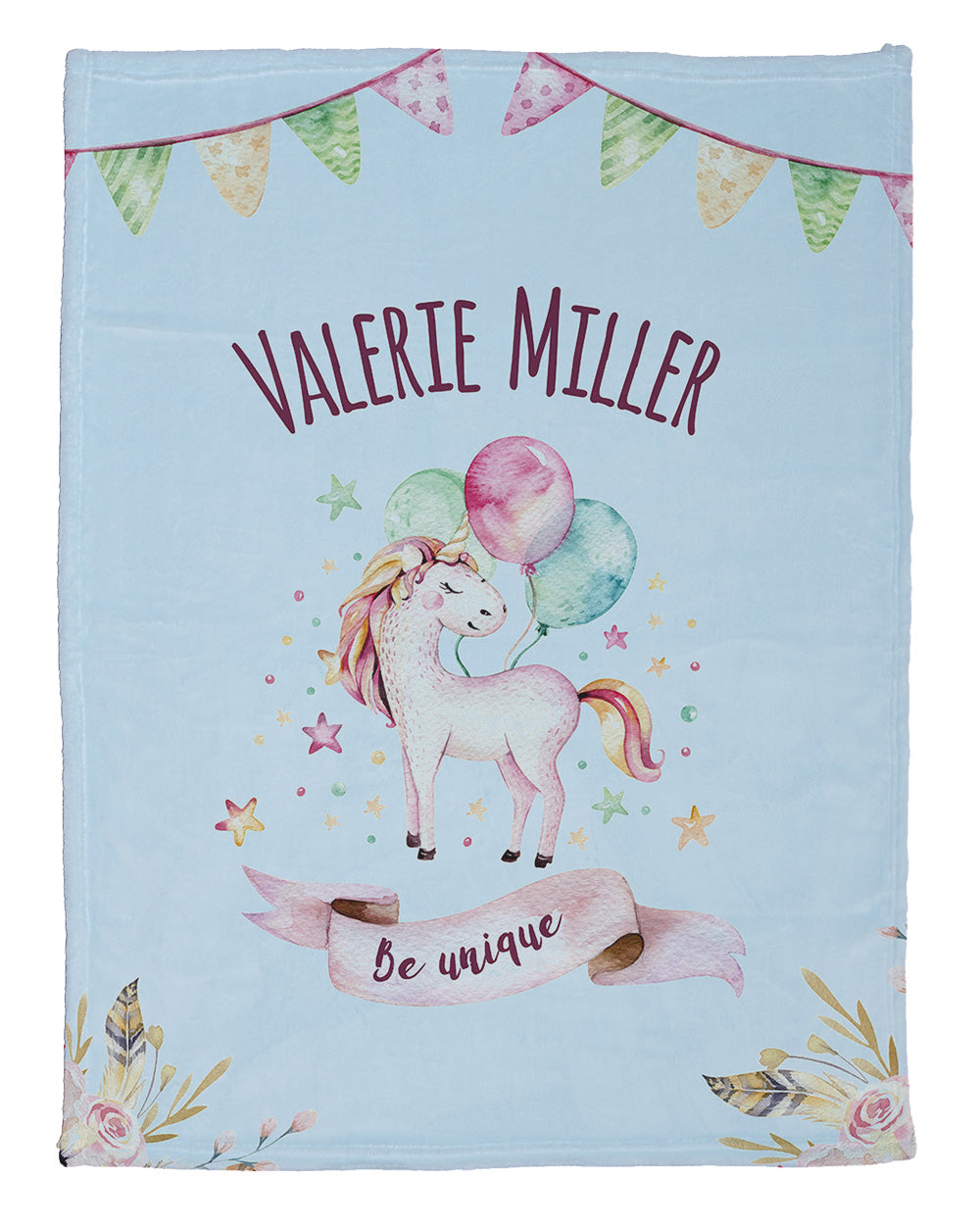 Unicorn Mini Blanket Vertical (SIZE 30"X 40")