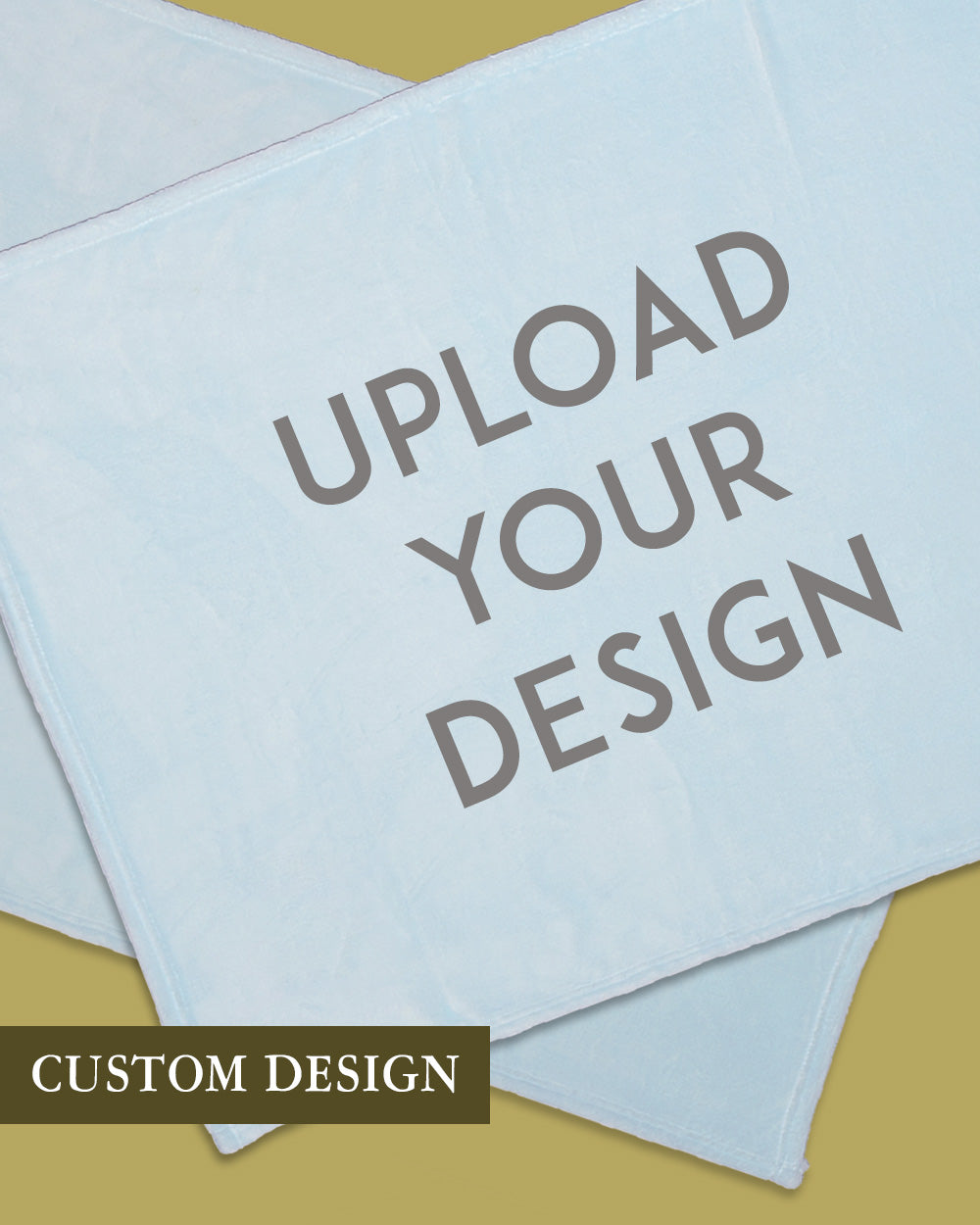 Personalized Custom Light Blue Minky Throw Blanket