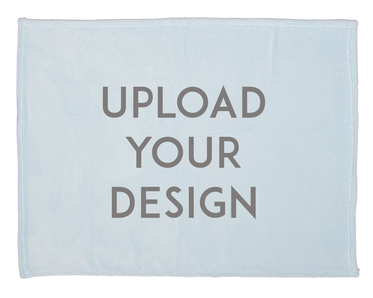 Personalized Custom Light Blue Minky Throw Blanket