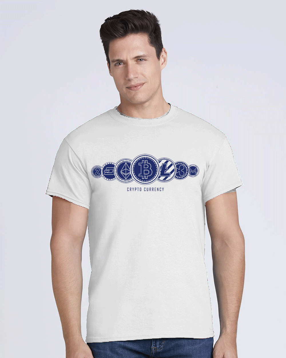 Crypto Heavy Cotton T-Shirt G5000,1color Screen Printing, Minimum 30