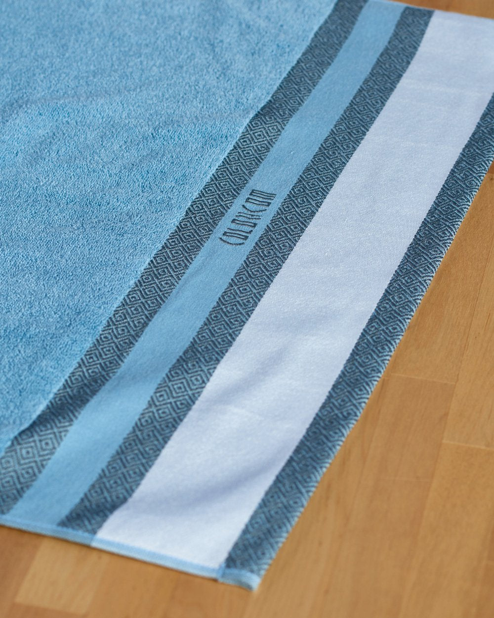 Custom Design Blue Bath Towel (SIZE 27"X 53")