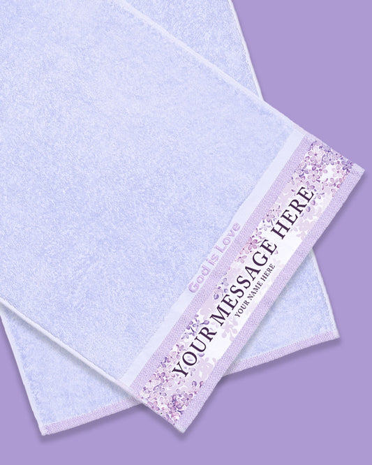 God is Love-Purple Hand Towel (SIZE 16"X 32")