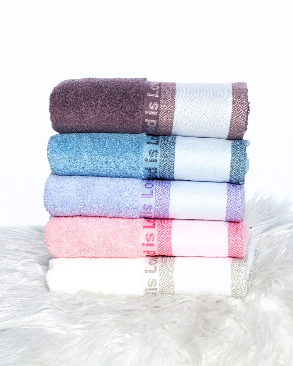 God is Love-Purple Hand Towel (SIZE 16"X 32")