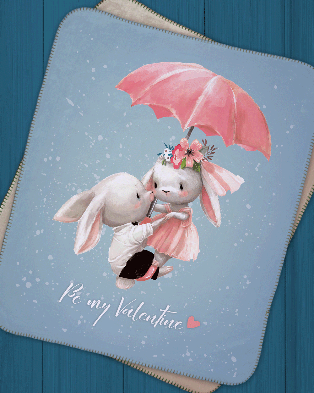 Be my Valentine Sherpa Blanket