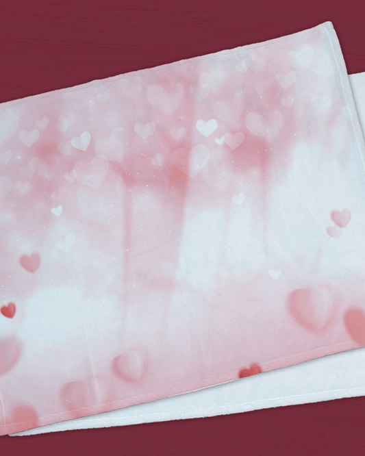 Pink Heart Patten Minky