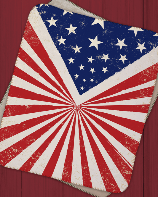 American Flag Sherpa Blanket
