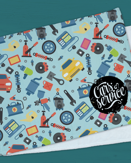 Car Tools Pattern Minky