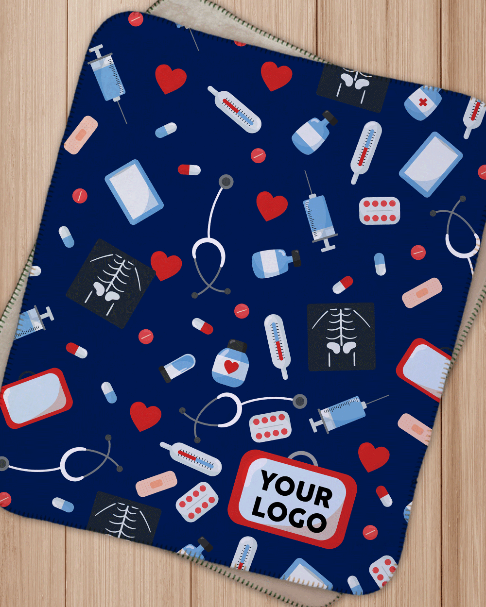 Pills Pattern Sherpa Blanket