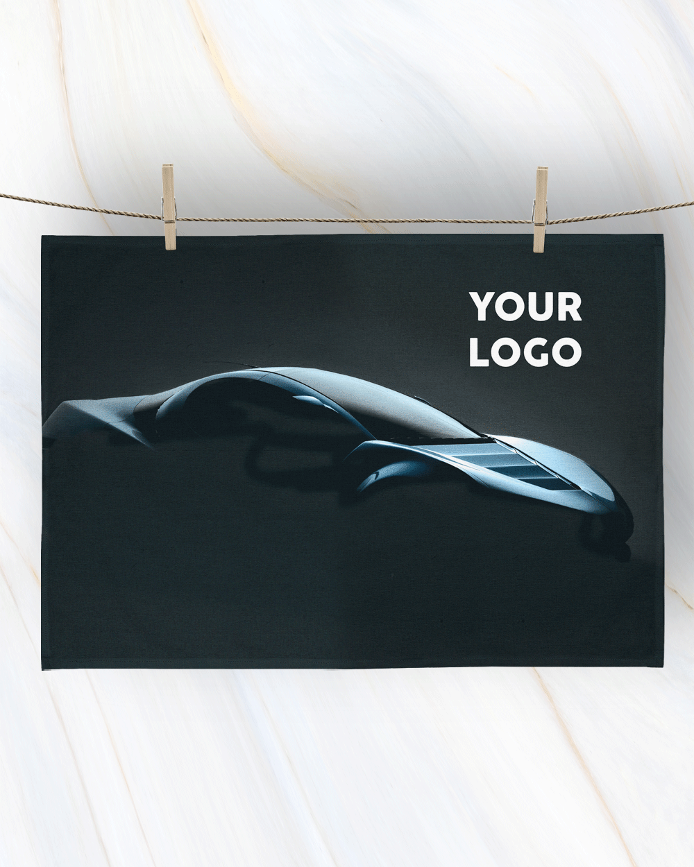 Black Car Rally Towel (SIZE 17"X 11")