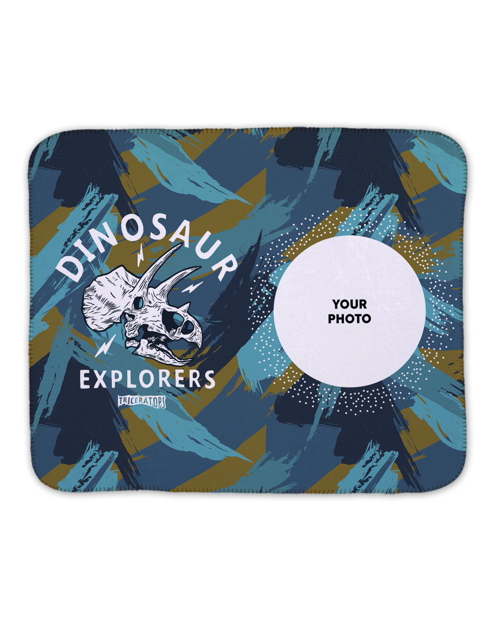 Dino Skull Sherpa Blanket