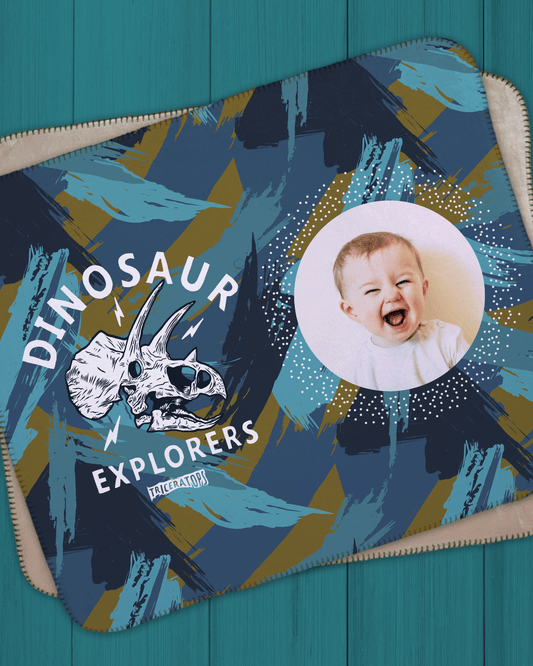 Dino Skull Sherpa Blanket