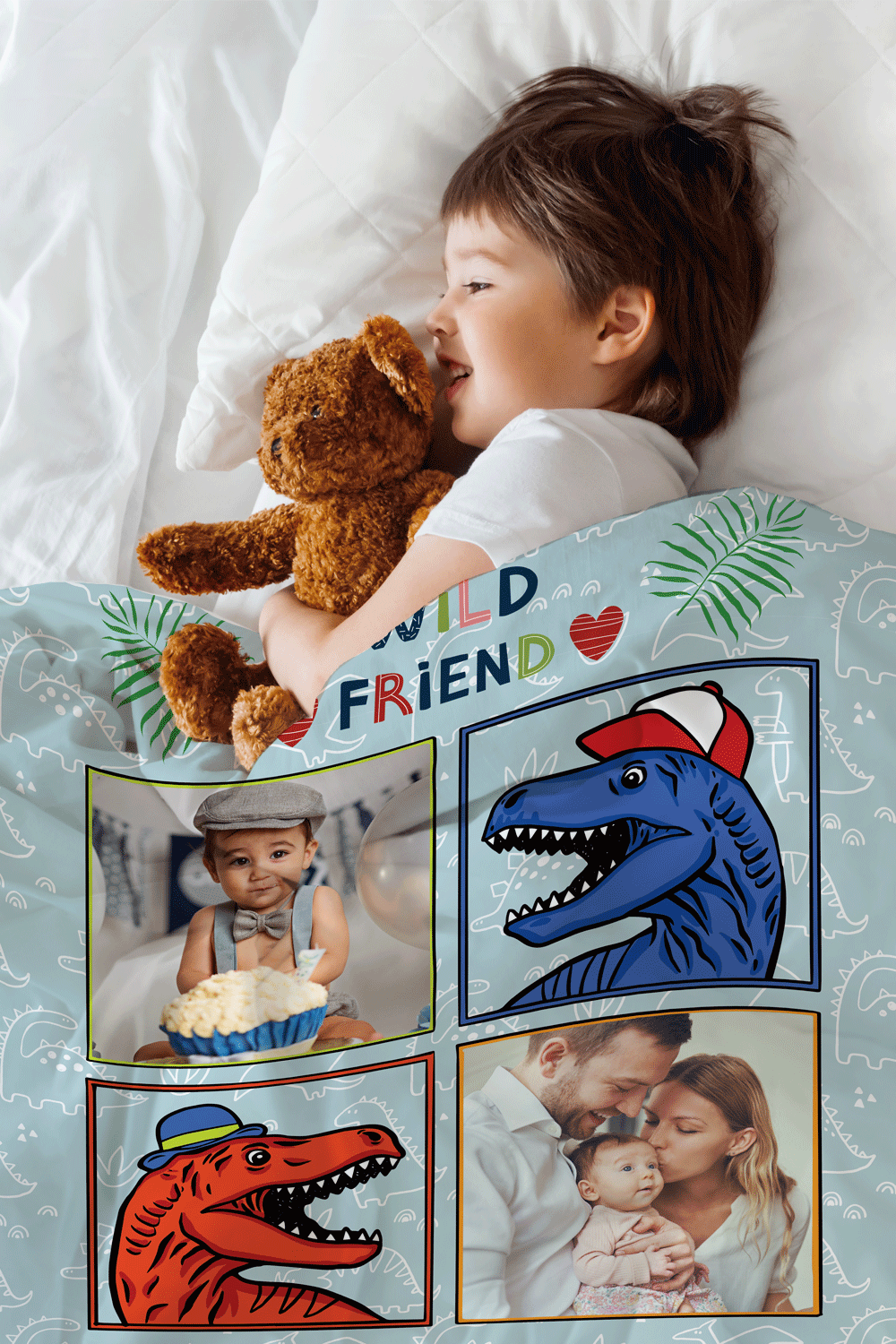 Dino Box Sherpa Blanket
