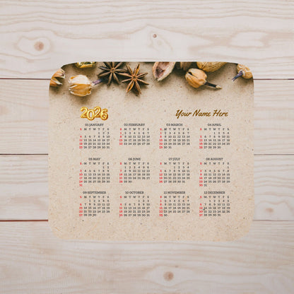 2026 year Gold Mouse Pad with Nonslip Base (SIZE 8"x9")