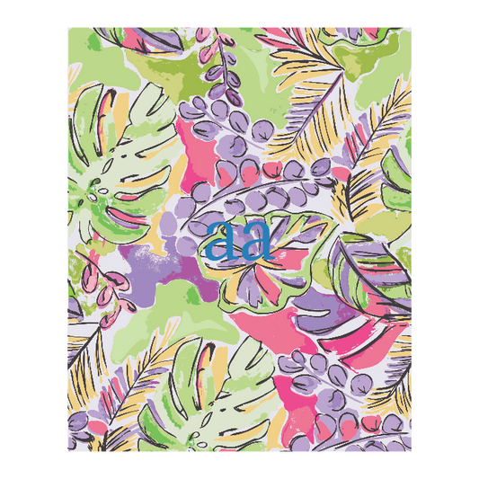 Tropical  pattern Sherpa Blanket