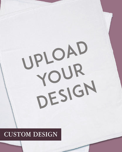 Personalized Custom White Minky Throw Blanket