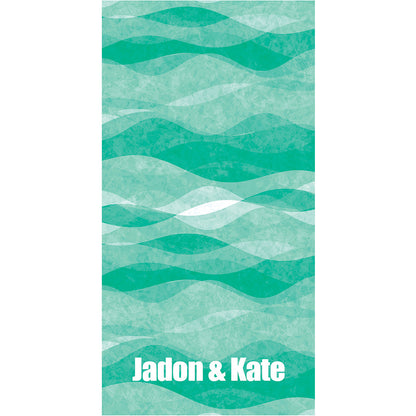 Wave Whisper Custom Beach Towel