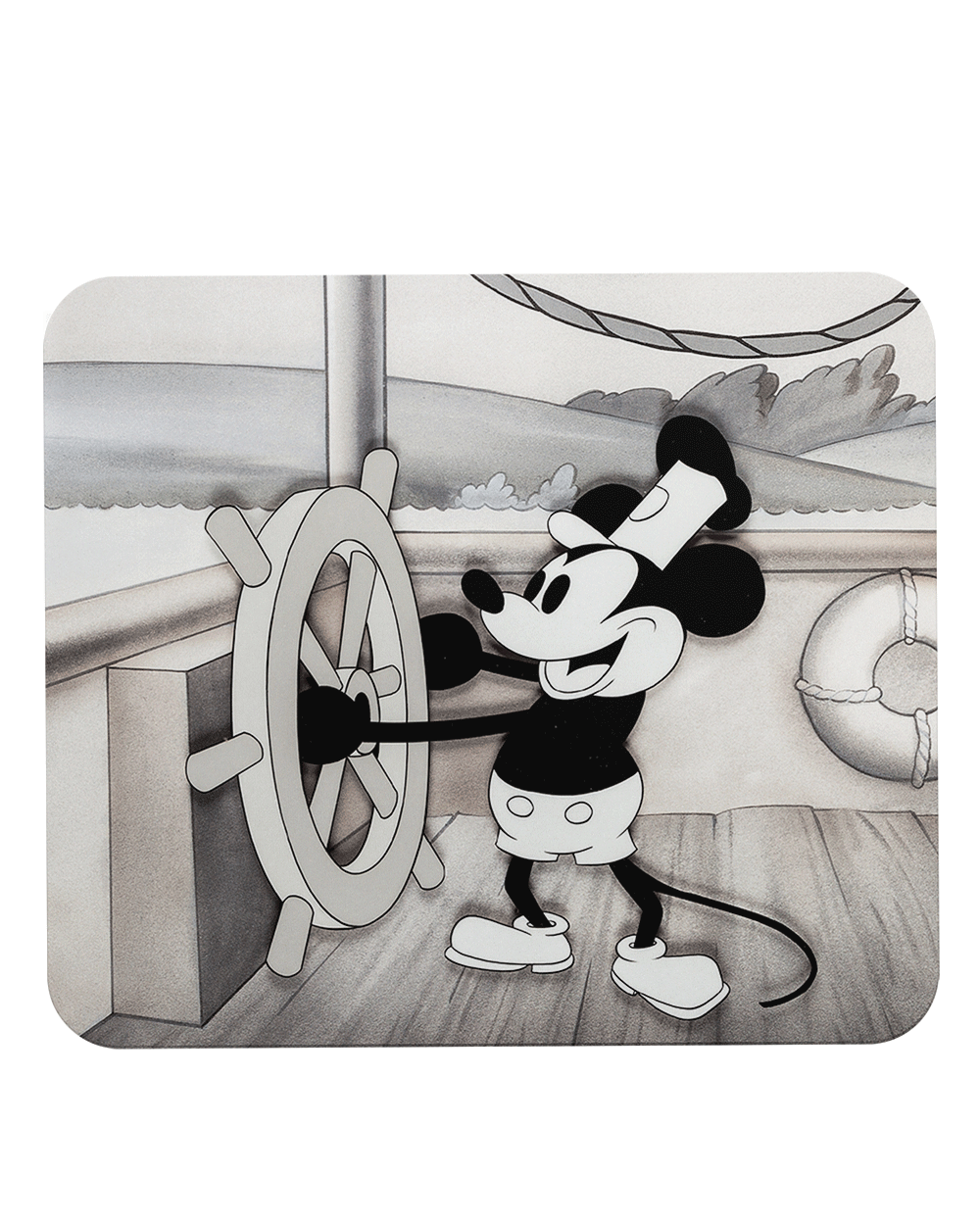 Steamboat Willy Mouse Pad with Nonslip Base (SIZE 8"x9")