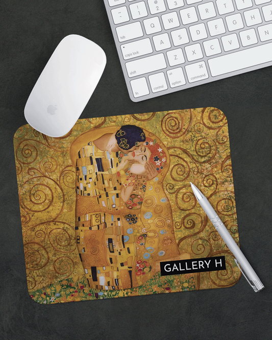 KLIMT’S KISS Mouse Pad with Nonslip Base (SIZE 8"x9")