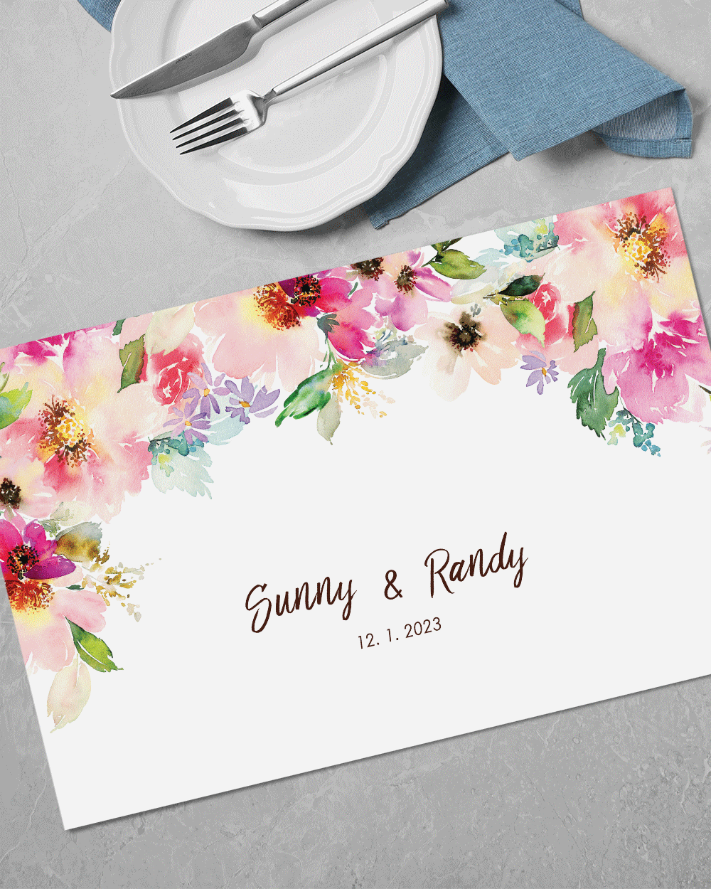 Sunny& Randy-17"x11" 50pcs, Disposable Place Baby Showers, Bridal Shower Table Setting Seasonal Party Kitchen Home Decor Dining