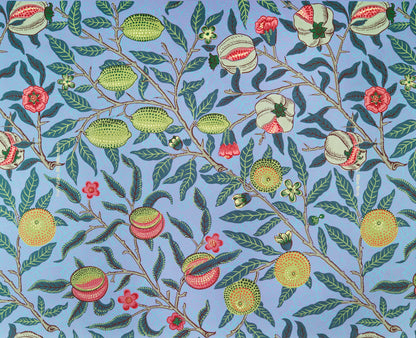 Fruit pomegranate_William Morris Sherpa Blanket