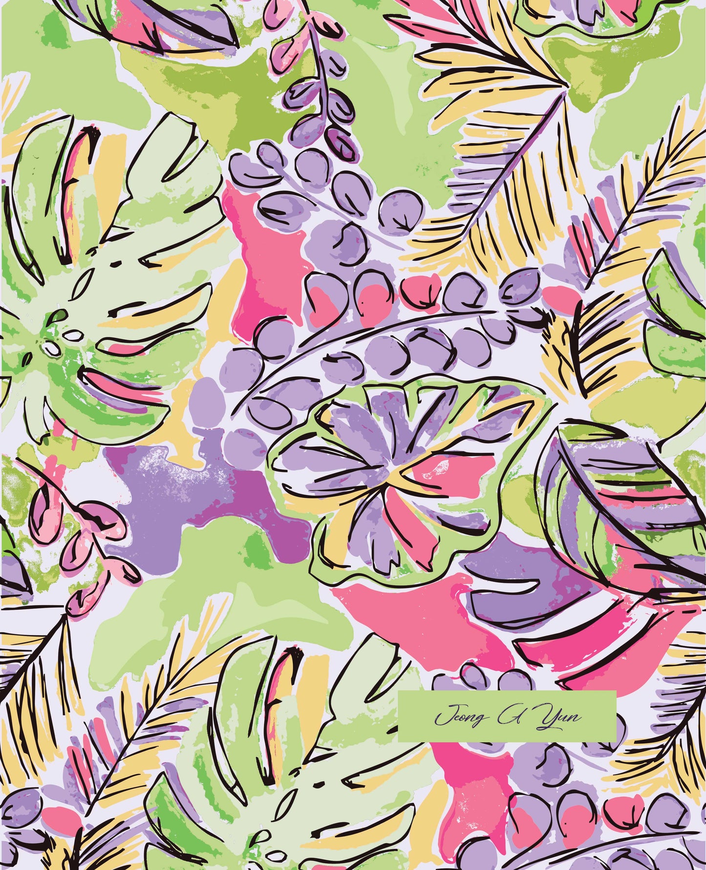 Tropical  pattern Sherpa Blanket