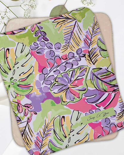 Tropical  pattern Sherpa Blanket