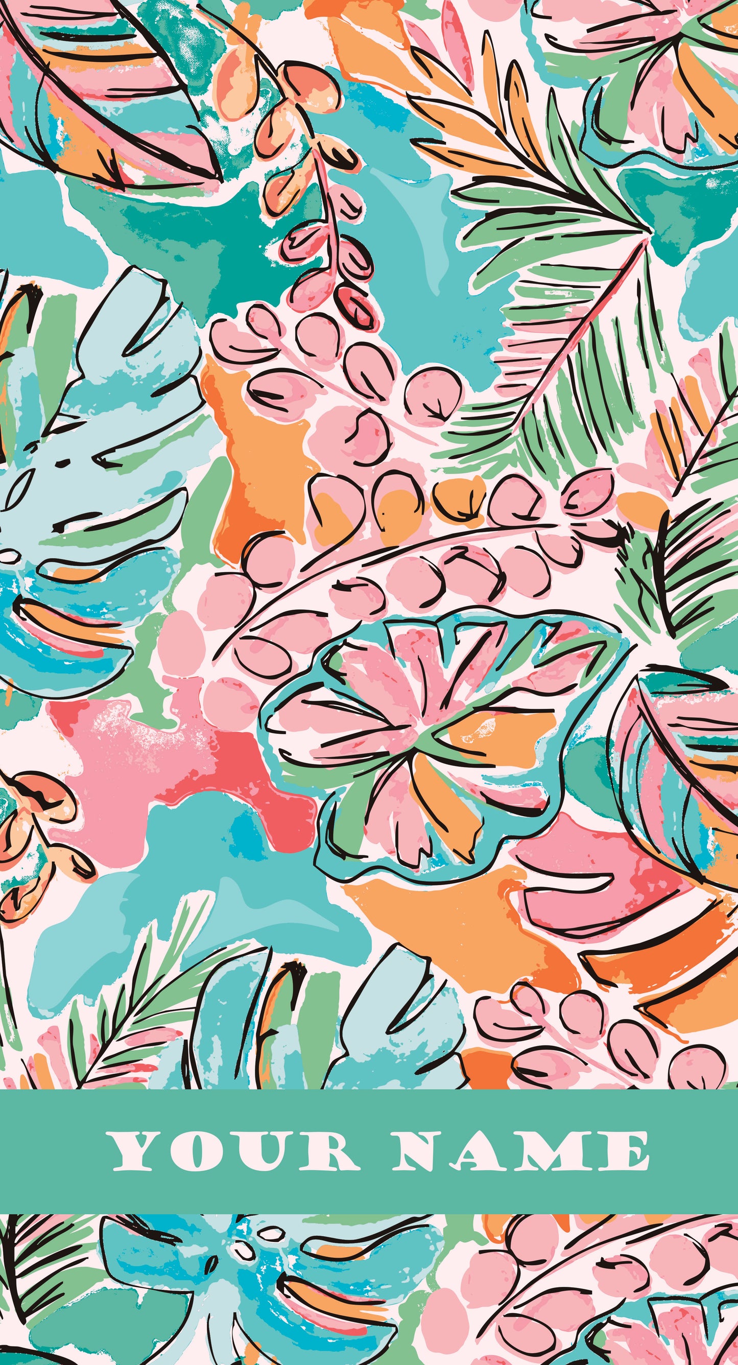 Tropical vibes Custom Beach Towel