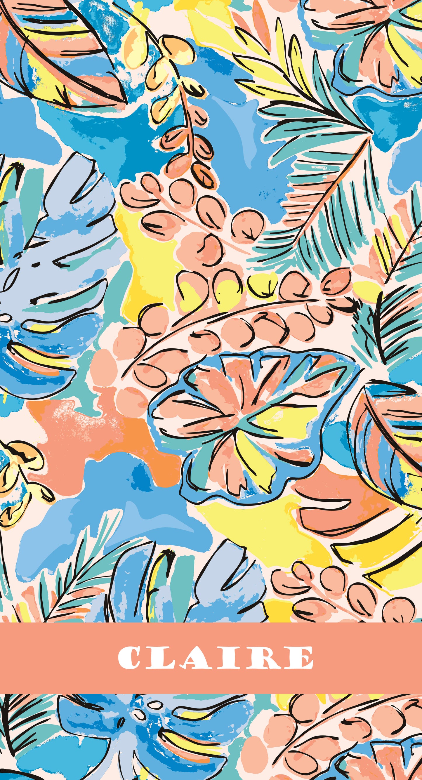 Tropical vibes Custom Beach Towel