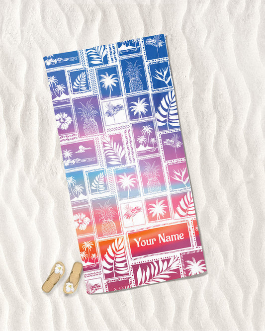 Summer Vibes  Beach Towel Cotton/Microfiber