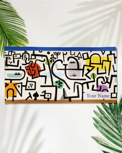 Paul Klee's work Beach Towel Microfiber