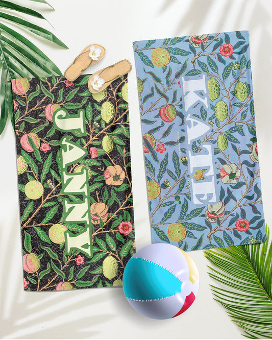 William Morris Fruit Pattern Beach Towel
