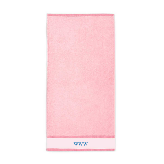 Custom Design Pink Hand Towel (SIZE 16"X 32")