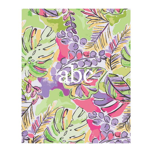 Tropical  pattern Sherpa Blanket