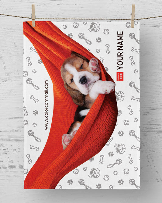Beagle Puppy Golf Towel (SIZE 25"X16")