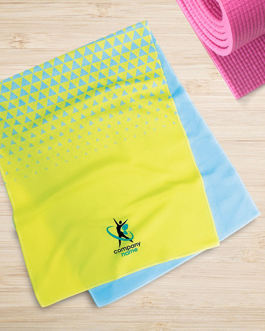 Yellow Triangle Cooling Towel(SIZE 12"X 31")