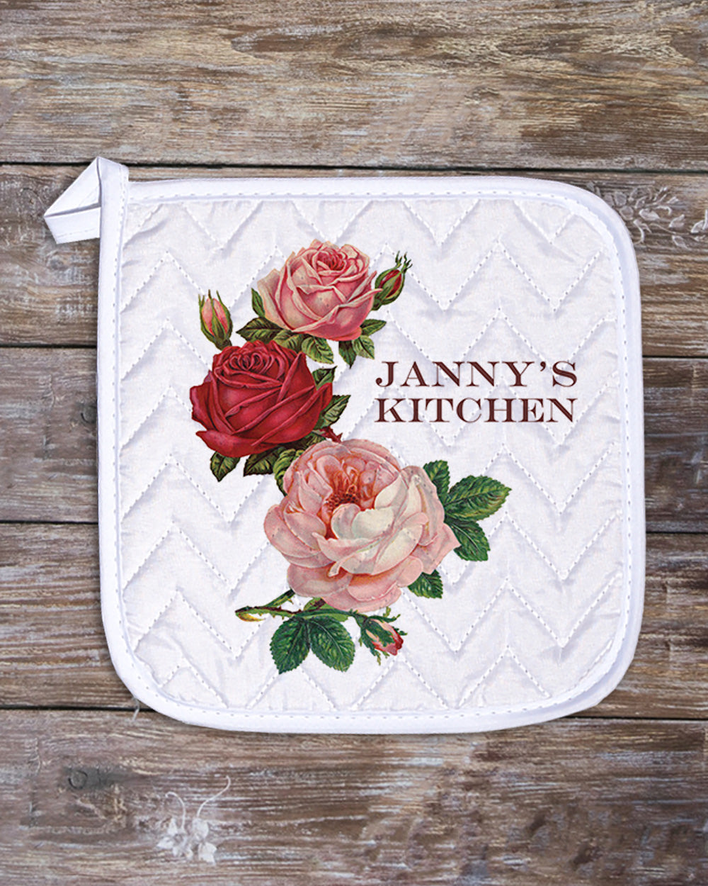 Roses Pot Holder  (SIZE 8"X 8")